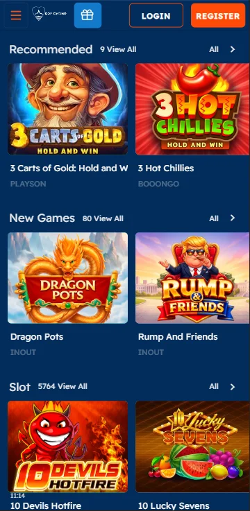 mobile web version casino